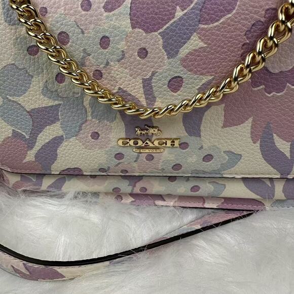 Coach Klare Crossbody Bag With Floral Print In Leather/Ivory Multi CBM06 NWT - Picture 2 of 9